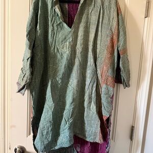 Overdyed kantha tunic